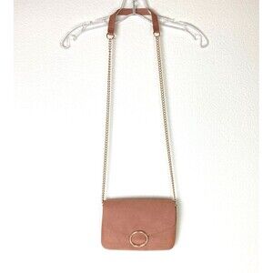H & M Small Crossbody Mauve Brownish-Pink  Rose Gold Chain Magnetic Lock NWOT